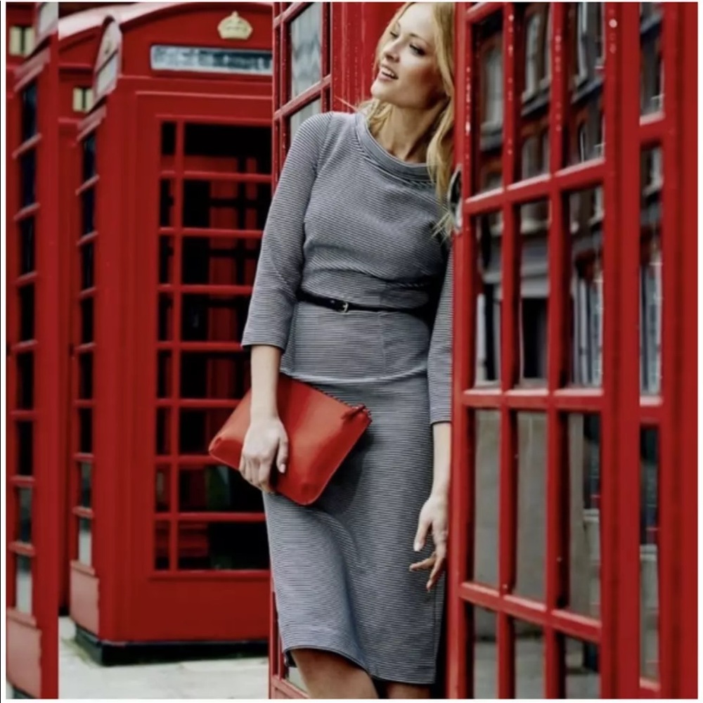 Classic Grey Sheath Knit Dress
